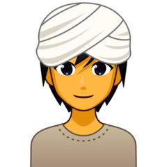 How Person Wearing Turban emoji looks on Emojidex.