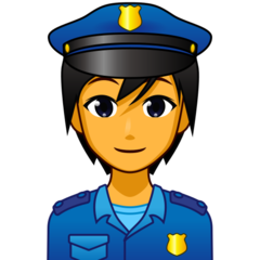 Bagaimana Police Officer emoji terlihat di Emojidex.