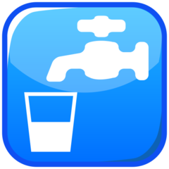 Bagaimana Potable Water emoji terlihat di Emojidex.