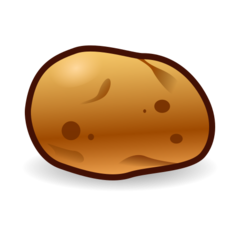 Bagaimana Potato emoji terlihat di Emojidex.