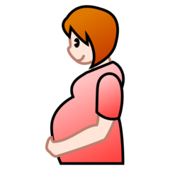 How Pregnant Woman: Light Skin Tone emoji looks on Emojidex.