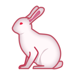 Bagaimana Rabbit emoji terlihat di Emojidex.