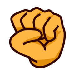 How Raised Fist emoji looks on Emojidex.