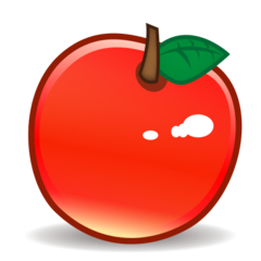 How Red Apple emoji looks on Emojidex.