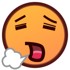 Bagaimana Relieved Face emoji terlihat di Emojidex.