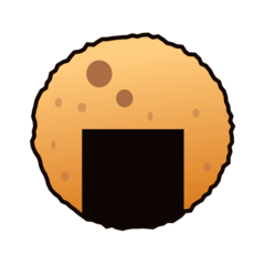 How Rice Cracker emoji looks on Emojidex.