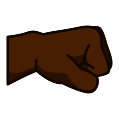 How Right-Facing Fist: Dark Skin Tone emoji looks on Emojidex.