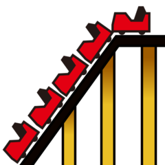 How Roller Coaster emoji looks on Emojidex.