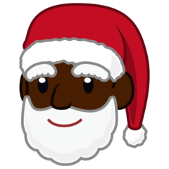 A quoi ressemblent les emoji Père Noël: peau foncée sur Emojidex.