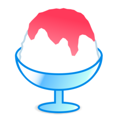 Bagaimana Shaved Ice emoji terlihat di Emojidex.