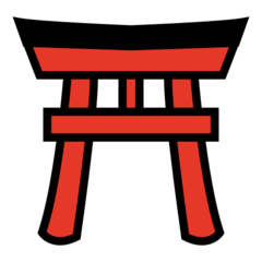 Hoe Shinto-tempel emoji eruit ziet op Emojidex.