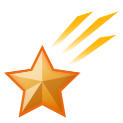 How Shooting Star emoji looks on Emojidex.