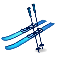 How Skis emoji looks on Emojidex.