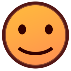 Bagaimana Slightly Smiling Face emoji terlihat di Emojidex.