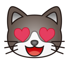 Gato Sonriendo Con Ojos De Coraz N Emoji