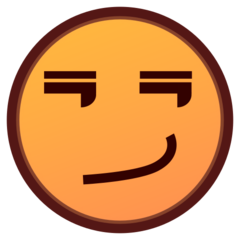 Bagaimana Smirking Face emoji terlihat di Emojidex.