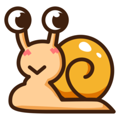 Bagaimana Snail emoji terlihat di Emojidex.