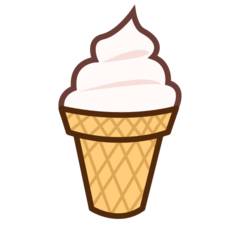 How Soft Ice Cream emoji looks on Emojidex.