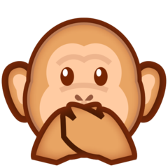 Bagaimana Speak-No-Evil Monkey emoji terlihat di Emojidex.