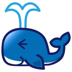 A quoi ressemblent les emoji Baleine soufflant par son évent sur Emojidex.