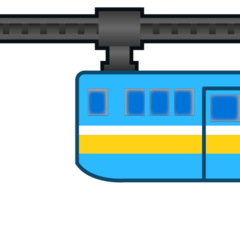 How Suspension Railway emoji looks on Emojidex.