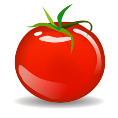 Como o emoji do Tomate é exibido no Emojidex.