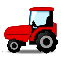 How Tractor emoji looks on Emojidex.