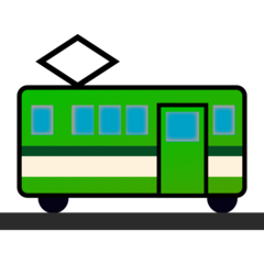 How Tram Car emoji looks on Emojidex.