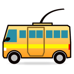 How Trolleybus emoji looks on Emojidex.