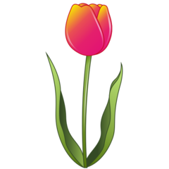 How Tulip emoji looks on Emojidex.