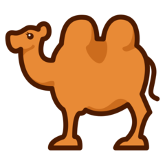 Bagaimana Two-Hump Camel emoji terlihat di Emojidex.