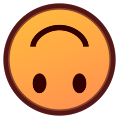 How Upside-Down Face emoji looks on Emojidex.