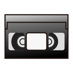 How Videocassette emoji looks on Emojidex.