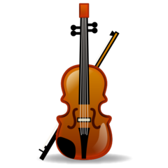 How Violin emoji looks on Emojidex.