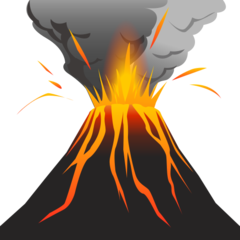 How Volcano emoji looks on Emojidex.