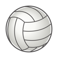 Hvordan Volleyball emoji ser ud på Emojidex.