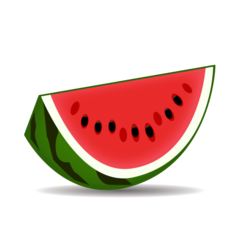 How Watermelon emoji looks on Emojidex.