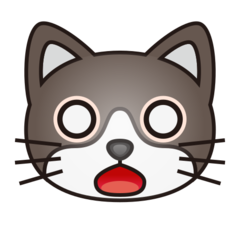 Bagaimana Weary Cat emoji terlihat di Emojidex.