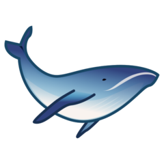 Bagaimana Whale emoji terlihat di Emojidex.