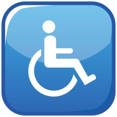 Bagaimana Wheelchair Symbol emoji terlihat di Emojidex.