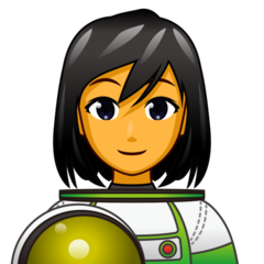 A quoi ressemblent les emoji Astronaute femme sur Emojidex.