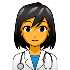 How Woman Health Worker emoji looks on Emojidex.