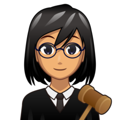 Bagaimana Woman Judge: Medium Skin Tone emoji terlihat di Emojidex.