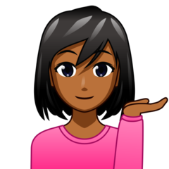 How Woman Tipping Hand: Medium-Dark Skin Tone emoji looks on Emojidex.