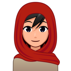 How Woman with Headscarf: Medium-Light Skin Tone emoji looks on Emojidex.