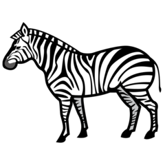 Hvordan Zebra emoji ser ud på Emojidex.