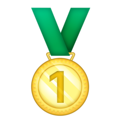 How 1st Place Medal emoji looks on Emojipedia.