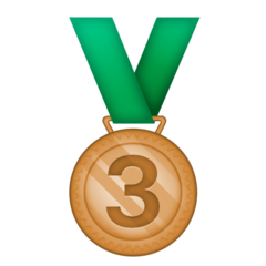 Bagaimana 3rd Place Medal emoji terlihat di Emojipedia.