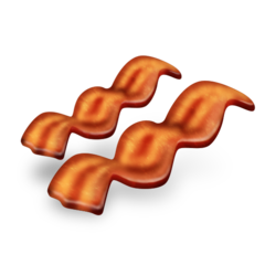 How Bacon emoji looks on Emojipedia.