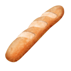 How Baguette Bread emoji looks on Emojipedia.